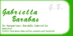 gabriella barabas business card